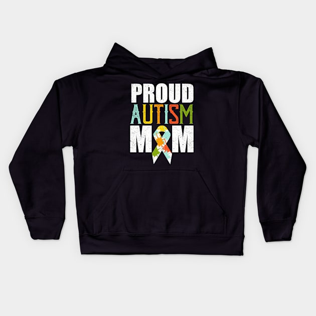 Proud Autism Mom Shirt Autism Awareness Kids Hoodie by Danielsmfbb